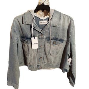 Wallflower Authentic Denim Hooded Jacket Women's Size 1X NWT